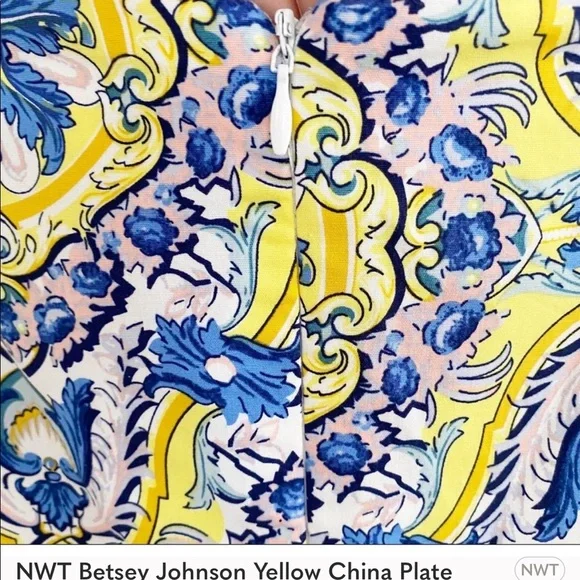 NWT Betsy Johnson Yellow China Plate Sheath
Sleeveless Mini Dress Sz 10 - Picture 5 of 6